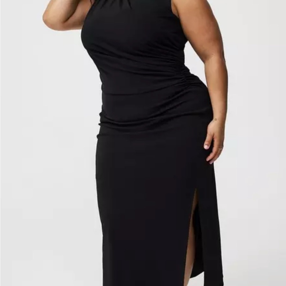 Torrid Black Sheath Maxi Dress Halter Sleeveless